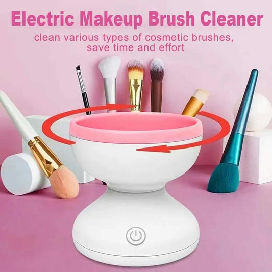 Electric make up brush cleaner